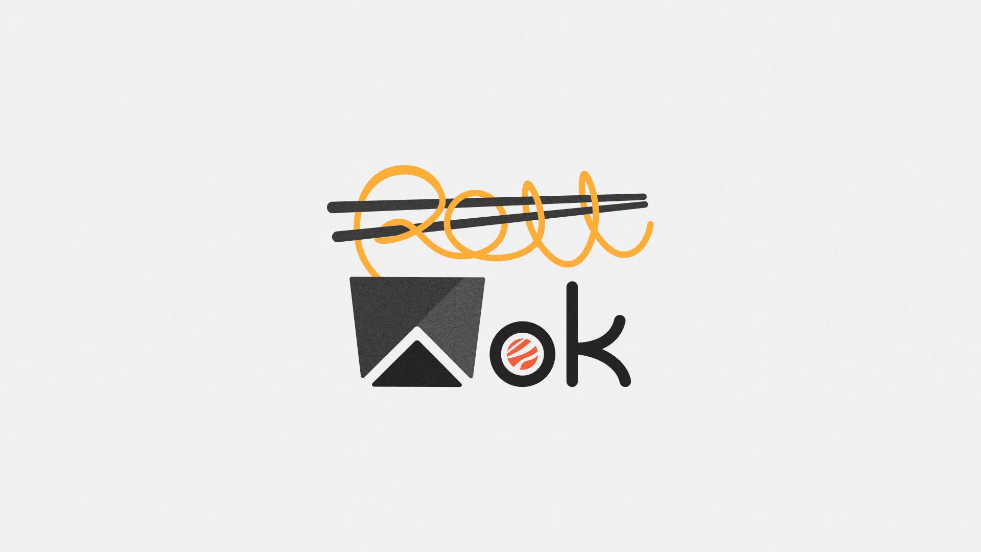 Разработка логотипа суши-бара «Roll Wok Club» в Донецке